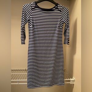 New Talbots Petites Blue and White Striped Sheath Dress Size PS